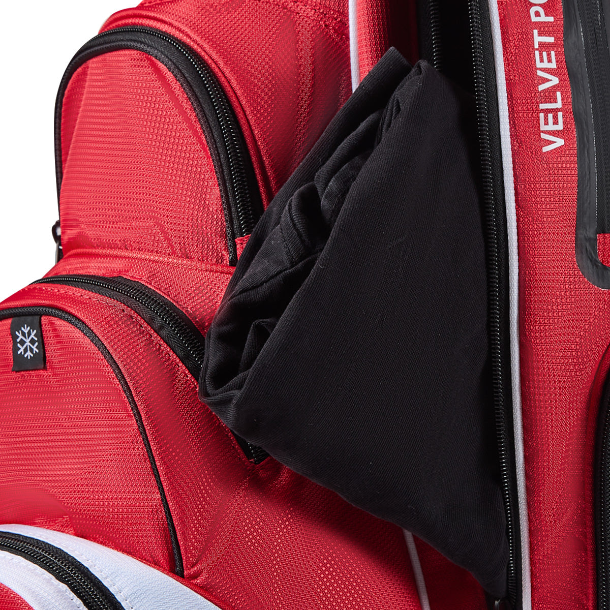 4-Way Full-Length Golf Stand Bag-Bright Red White