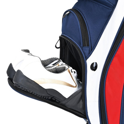 uniHimal Silence 001 Quiet Soundles 14 Way Organizer Dividers Golf Cart Bag Blue Red