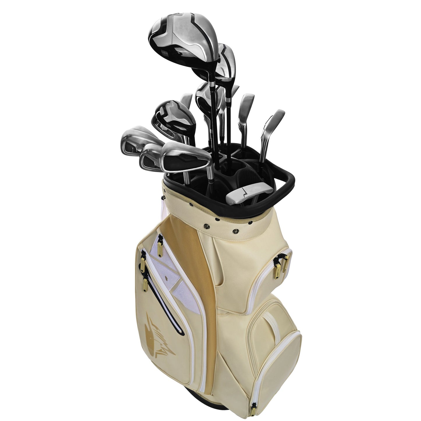 uniHimal Silence 002 Quiet Soundless 15 Way Organizer Dividers Golf Cart Bag Beige