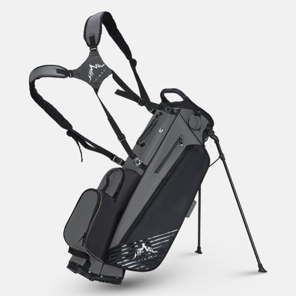 Golf Stand Bag with 8 Way Top Dividers-Black Grey