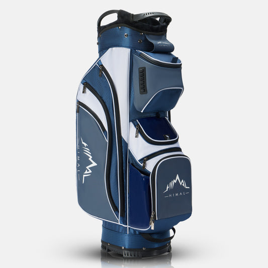 14-Way Golf Cart Bag with Full Length Divider-Blue White