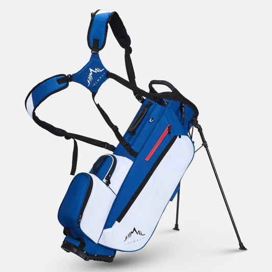 Golf Stand Bag with 8 Way Top Dividers-Blue White