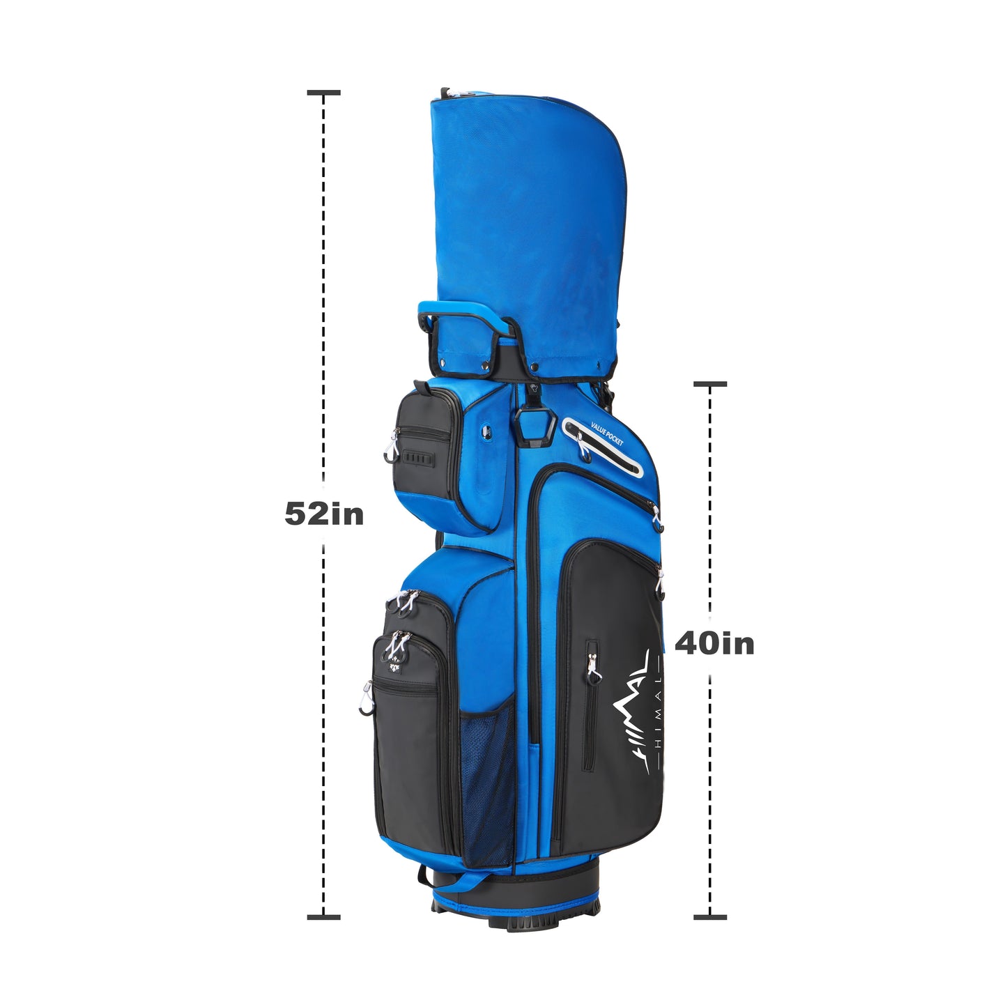 14-Way Full-Length Divider Golf Cart Bag-Blue