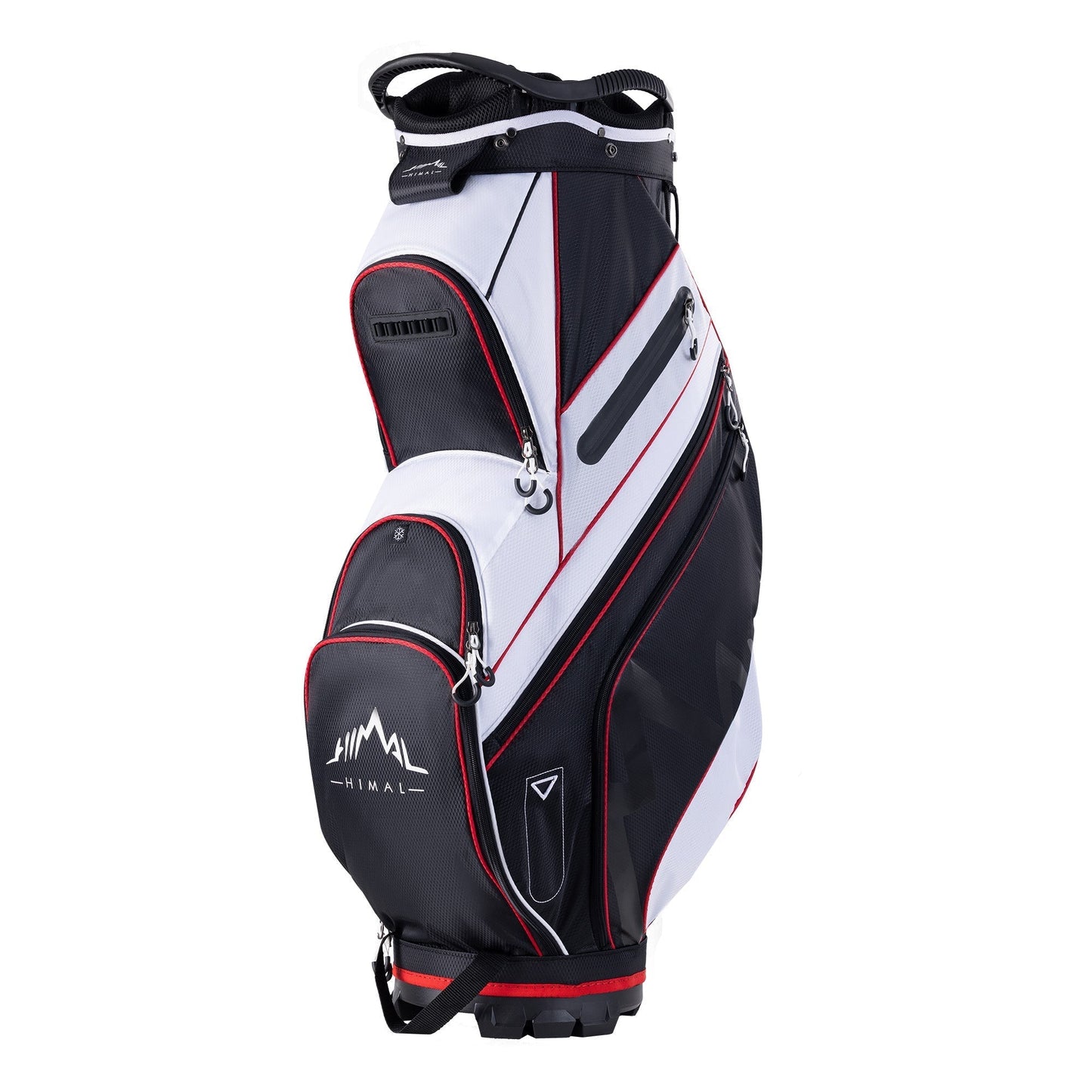 14-Way Golf Cart Bag with Organizer Divider-Black White