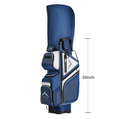 Golf Cart Bag 15-Way Organizer Divider-Blue White