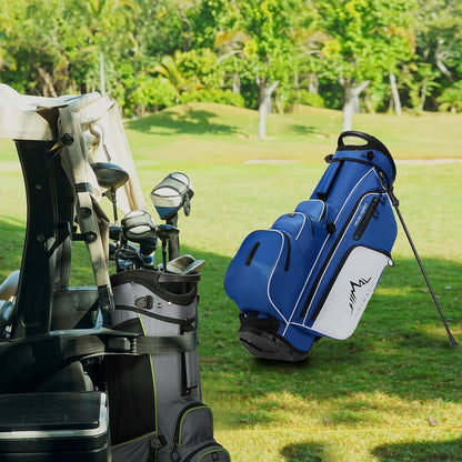 4-Way Full-Length Golf Stand Bag-Royal Blue White