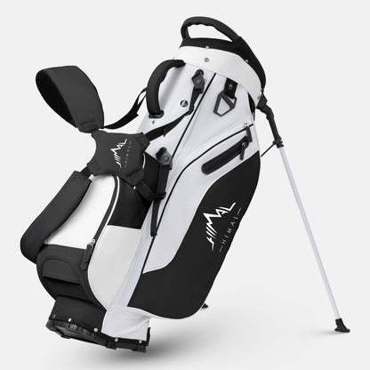 5-Way Golf Stand Bag-Classic Black White