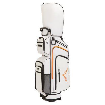 15-Way Full-Length Divider Golf Cart Bag-White Orange