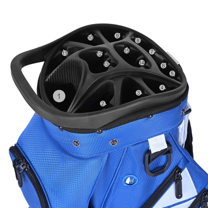 uniHimal Silence 002 Quiet Soundless 15 Way Organizer Dividers Golf Cart Bag Blue