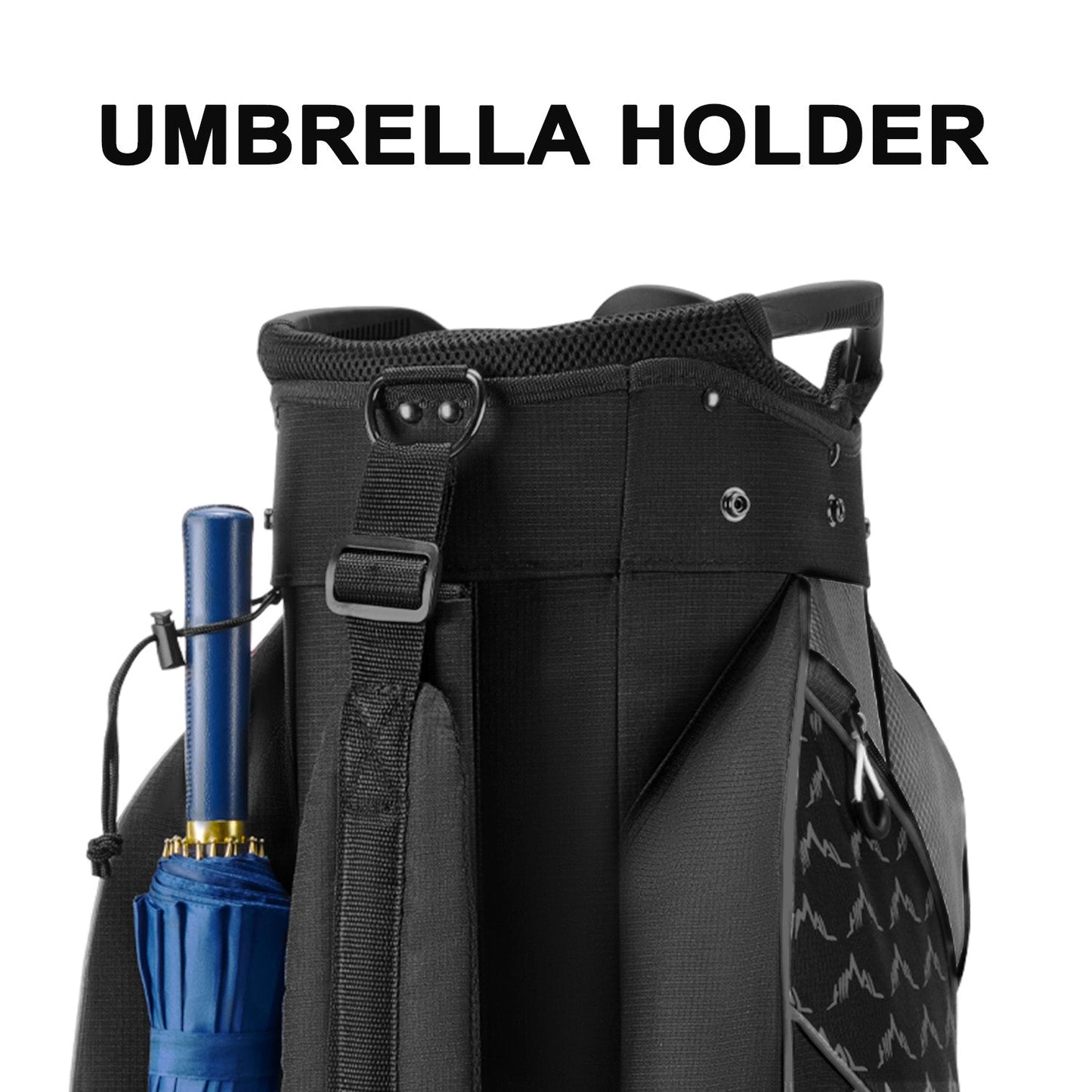 14 Way Golf Cart Bag-Black Grey