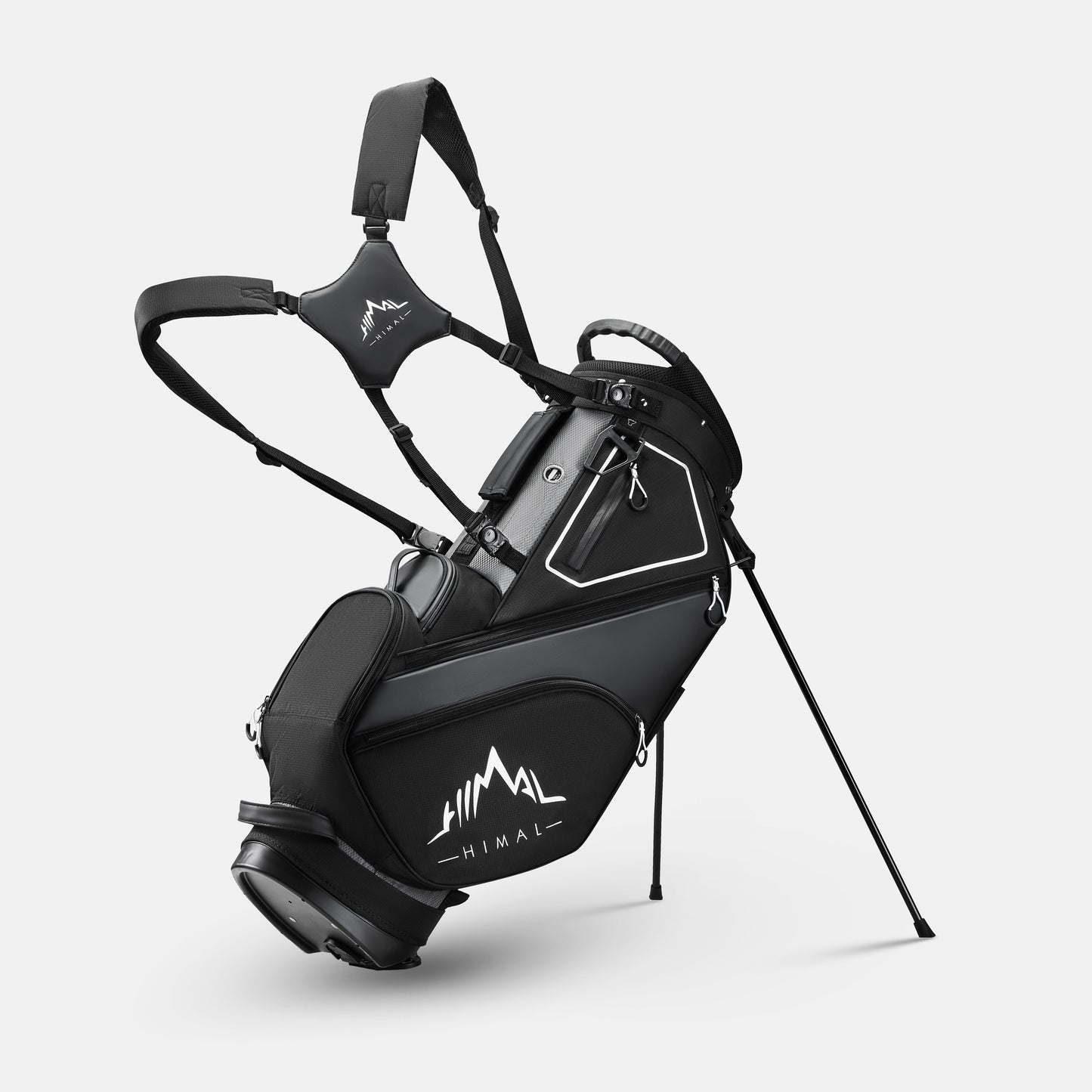 Golf Stand Bag with 14 Way Top Dividers-Black