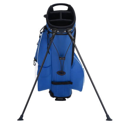 4-Way Full-Length Golf Stand Bag-Royal Blue White
