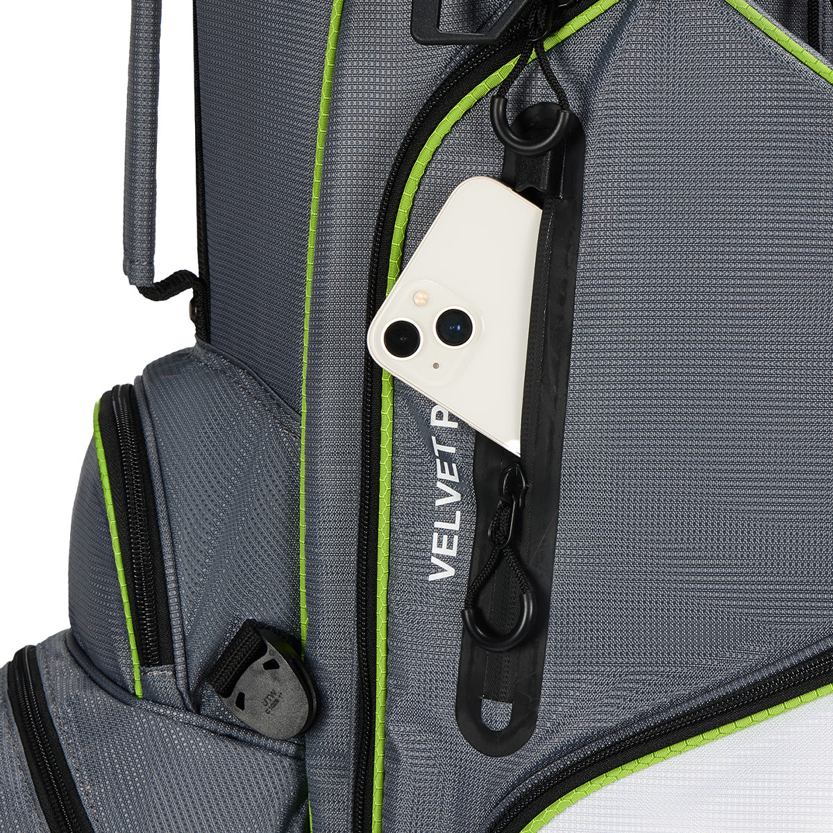 4-Way Full-Length Golf Stand Bag-Steel Gray White