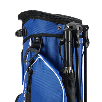 4-Way Full-Length Golf Stand Bag-Royal Blue White