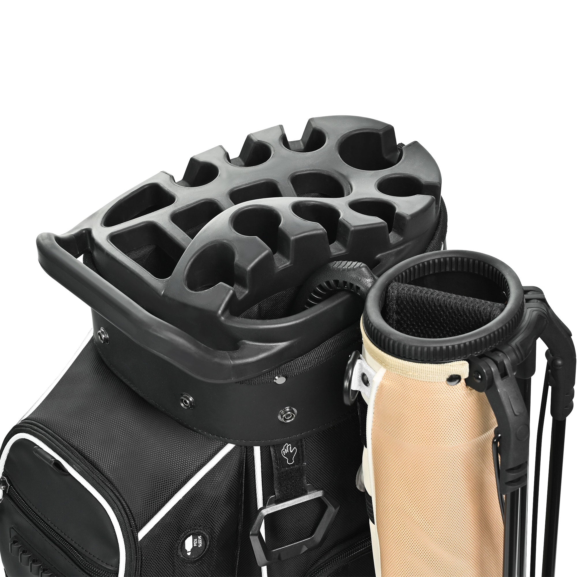 14-Way Full-Length Divider Golf Cart Bag-Black