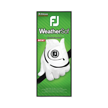 FootJoy WeatherSof Men's Golf Glove - 3 Pack