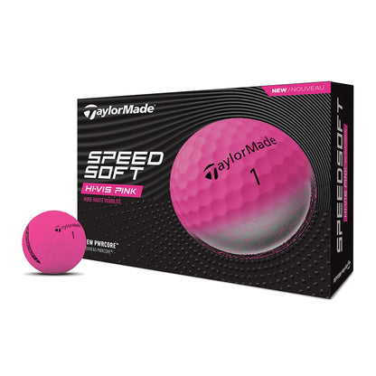 TaylorMade SpeedSoft Golf Balls - Pink