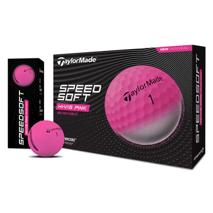 TaylorMade SpeedSoft Golf Balls - Pink