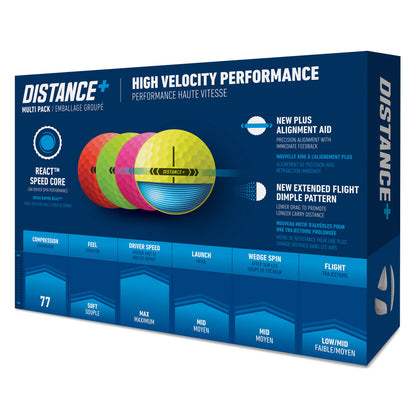 TaylorMade Distance+ Golf Balls - Multi