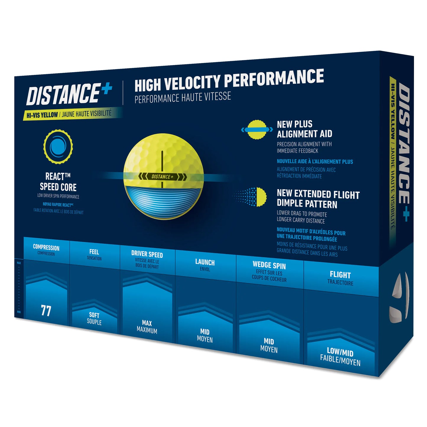 TaylorMade Distance+ Golf Balls - Yellow
